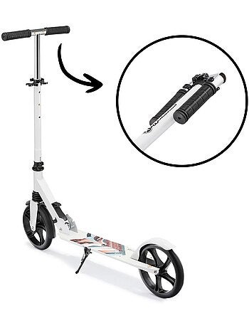 Patinete plegable HyperMotion City Swift Winter Fox con suspensión y ruedas 200 mm