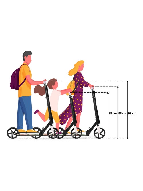 Patinete urbano de 2 ruedas para niños +7 años hasta 100 kg vibe - Kiabi