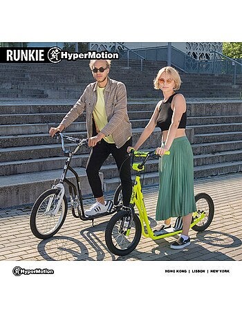 Patinete urbano hypermotion runkie 16" con frenos v-brake y ruedas inflables para niños y adultos