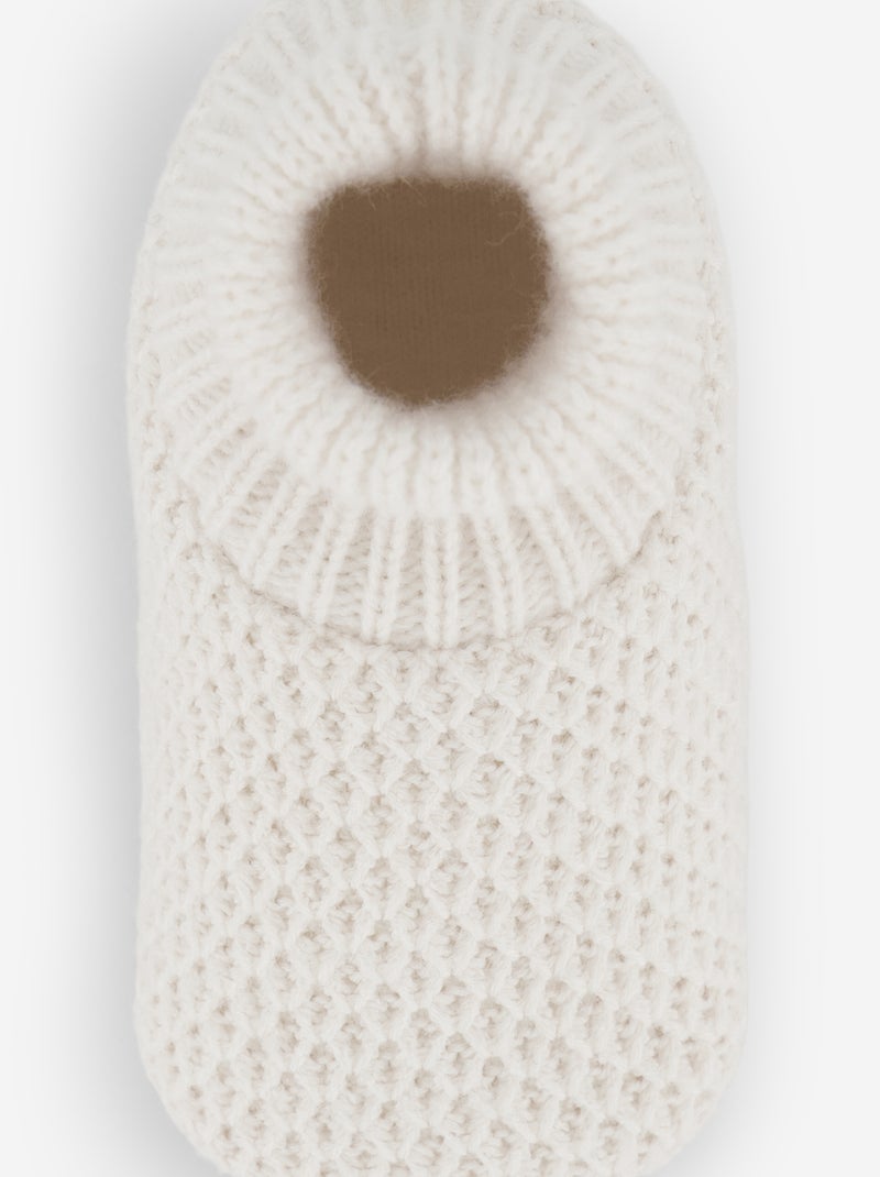 Patucos altos de punto Beige - Kiabi
