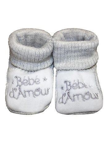 Patucos de bebé "BB D'AMOUR" de LES CHATOUNETS