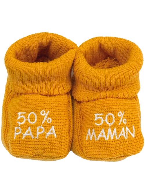 Patucos de nacimiento - mensaje: 50% mamá 50% papá - Kiabi