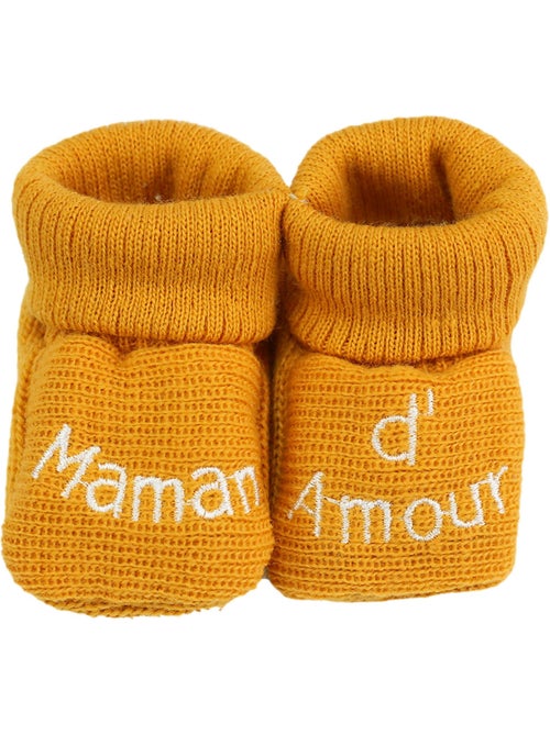 Patucos de nacimiento - mensaje mamá de amor - Kiabi