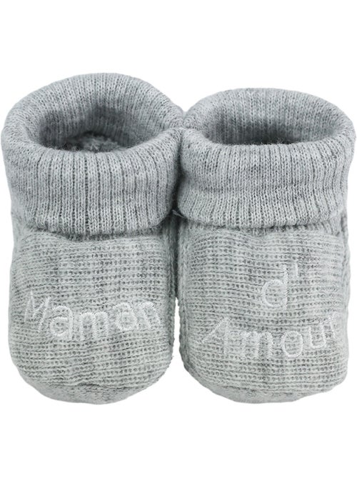 Patucos de nacimiento - mensaje mamá de amor - Kiabi Patucos de nacimiento - mensaje mamá de amor - Kiabi