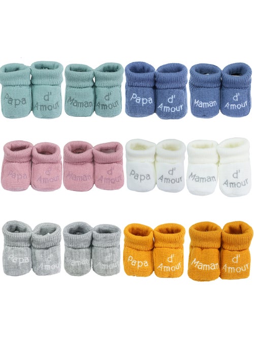 Patucos de nacimiento - mensaje mamá de amor - Kiabi Patucos de nacimiento - mensaje mamá de amor - Kiabi