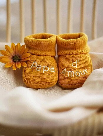 Patucos de nacimiento - mensaje Papá de Amor