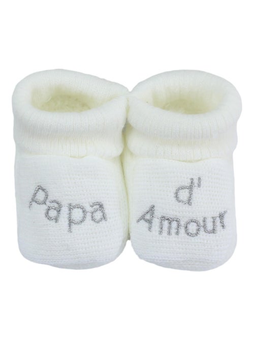 Patucos de recién nacido - mensaje papá querido - Kiabi