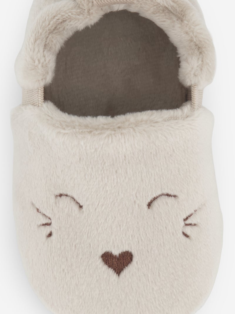 Patucos de terciopelo beige - Kiabi