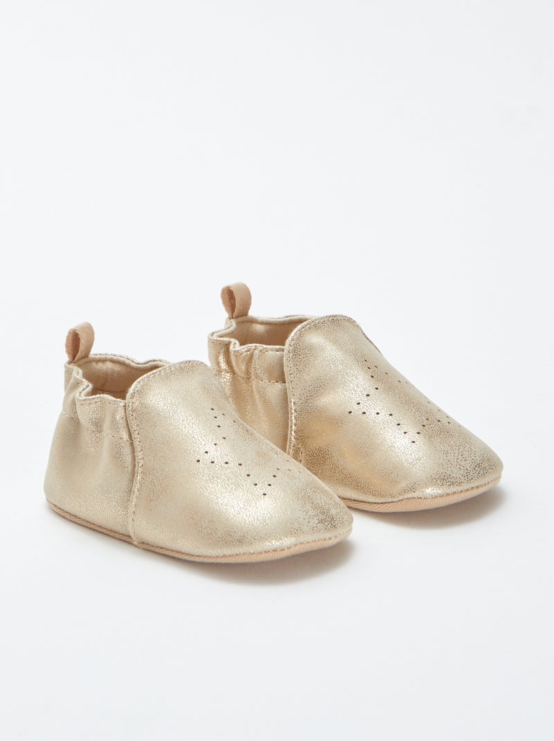 Patucos irisados con estrella BEIGE - Kiabi