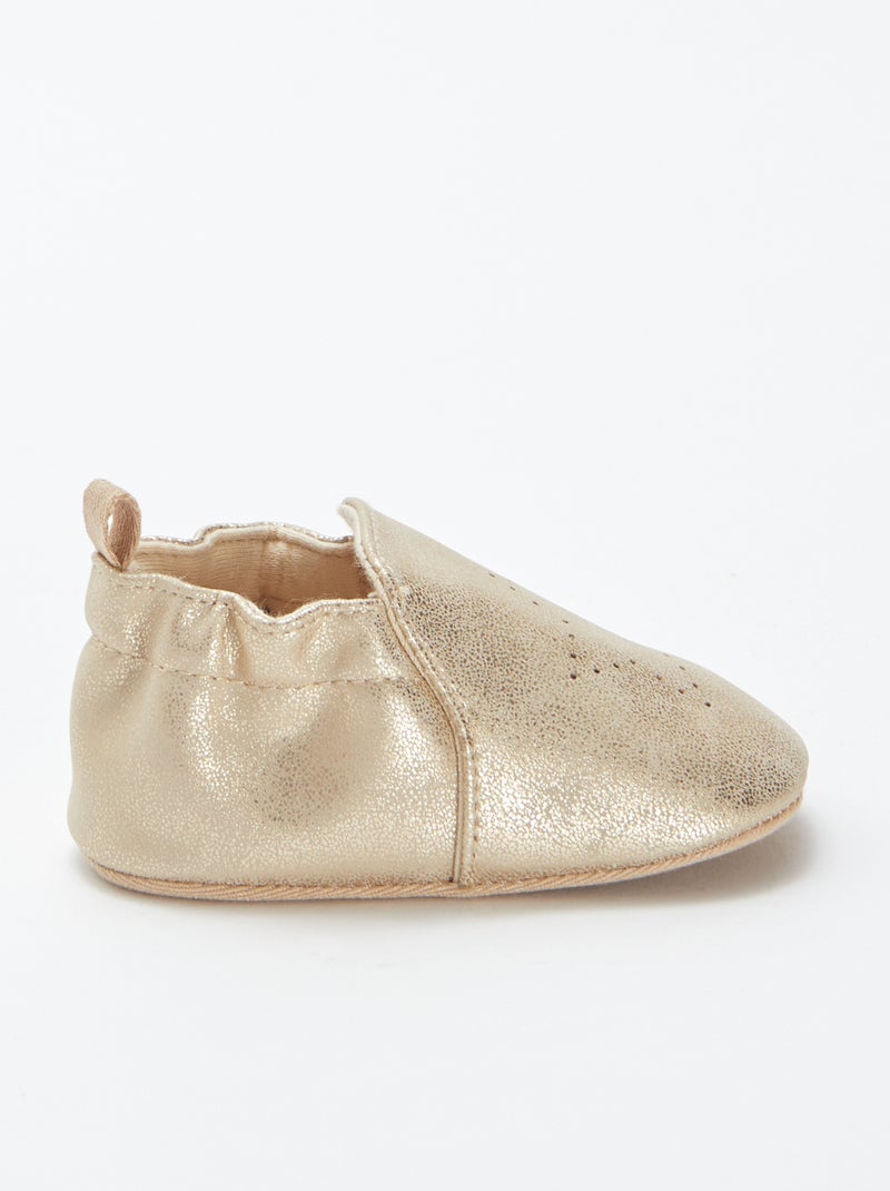 Patucos irisados con estrella BEIGE - Kiabi