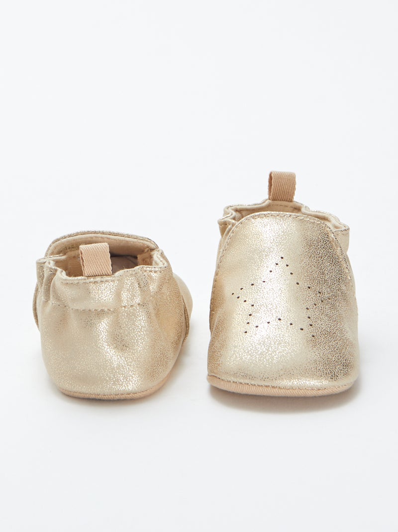 Patucos irisados con estrella BEIGE - Kiabi