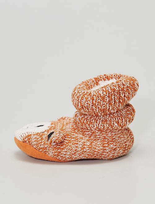 Patucos tipo calcetines                             naranja 
