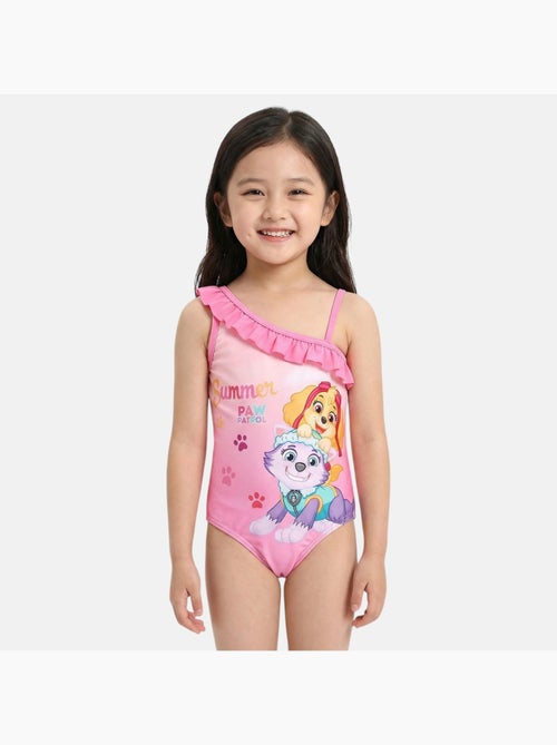Paw patrol - bañador de una pieza estampado con volantes - Kiabi Paw patrol - bañador de una pieza estampado con volantes - Kiabi