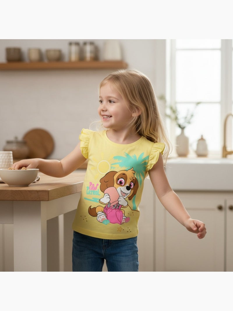 Paw Patrol - Camiseta manga corta niña Amarillo - Kiabi