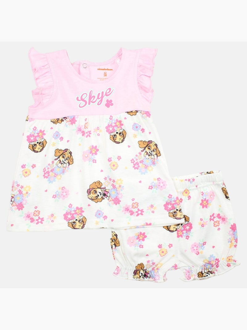 Paw Patrol - Conjunto camiseta y short bébé Rosa - Kiabi
