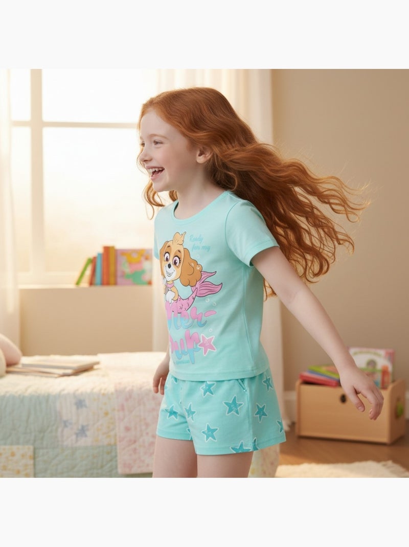 Paw Patrol - Conjunto camiseta y short niña Azul - Kiabi