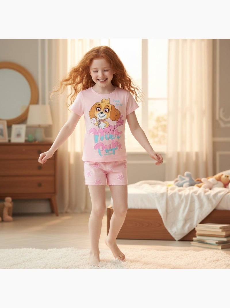Paw Patrol - Conjunto camiseta y short niña Rosa - Kiabi