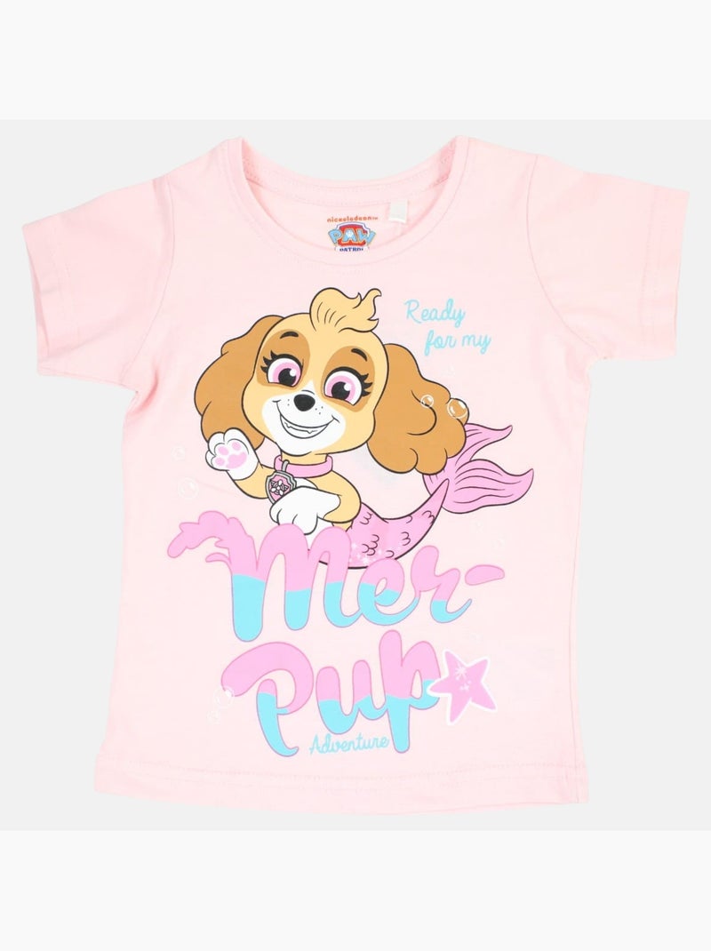 Paw Patrol - Conjunto camiseta y short niña Rosa - Kiabi