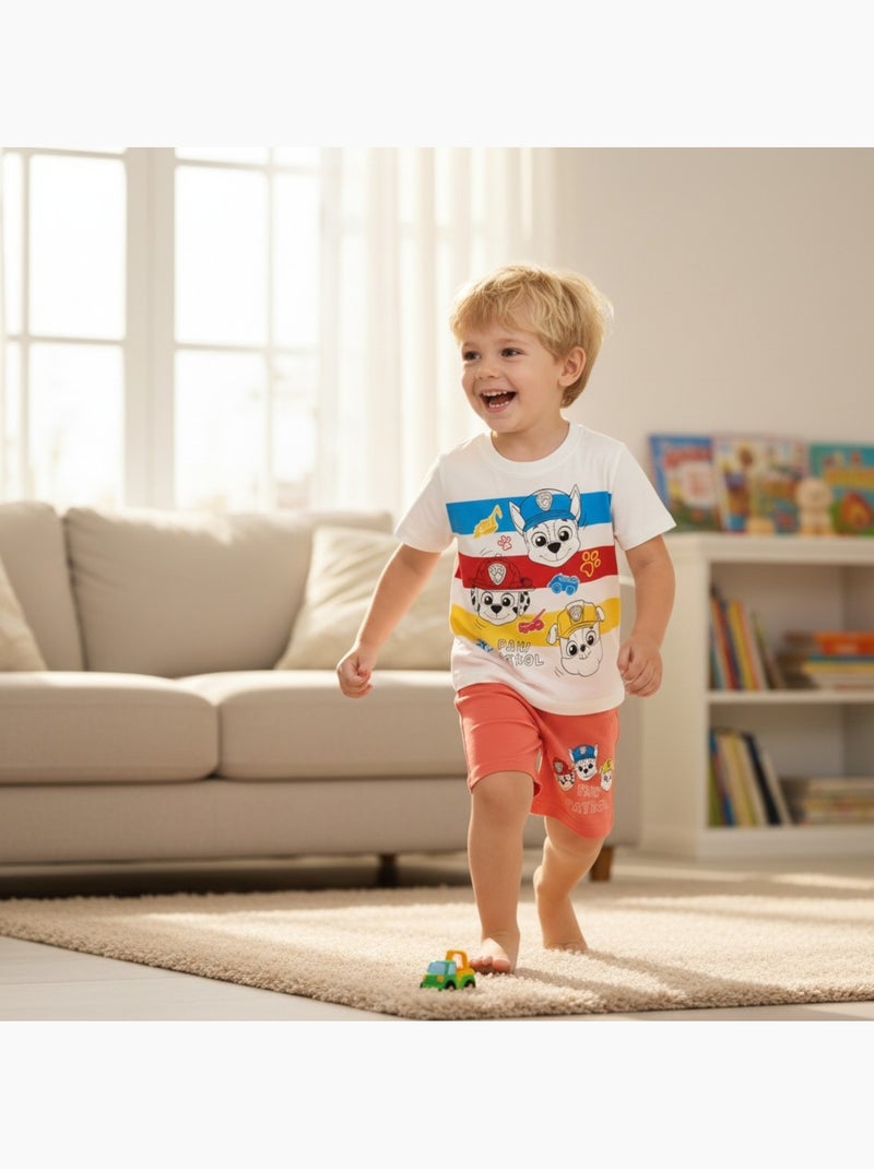 Paw Patrol - Conjunto camiseta y short niño Naranja - Kiabi