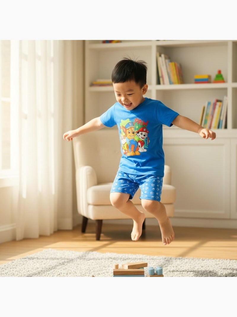 Paw Patrol - Conjunto de camiseta y short para niño Azul - Kiabi