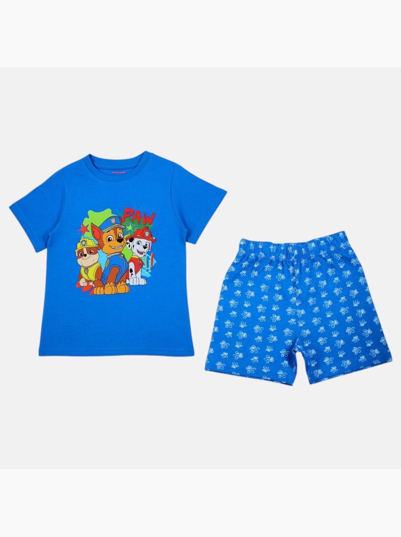 Paw Patrol - Conjunto de camiseta y short para niño Azul - Kiabi