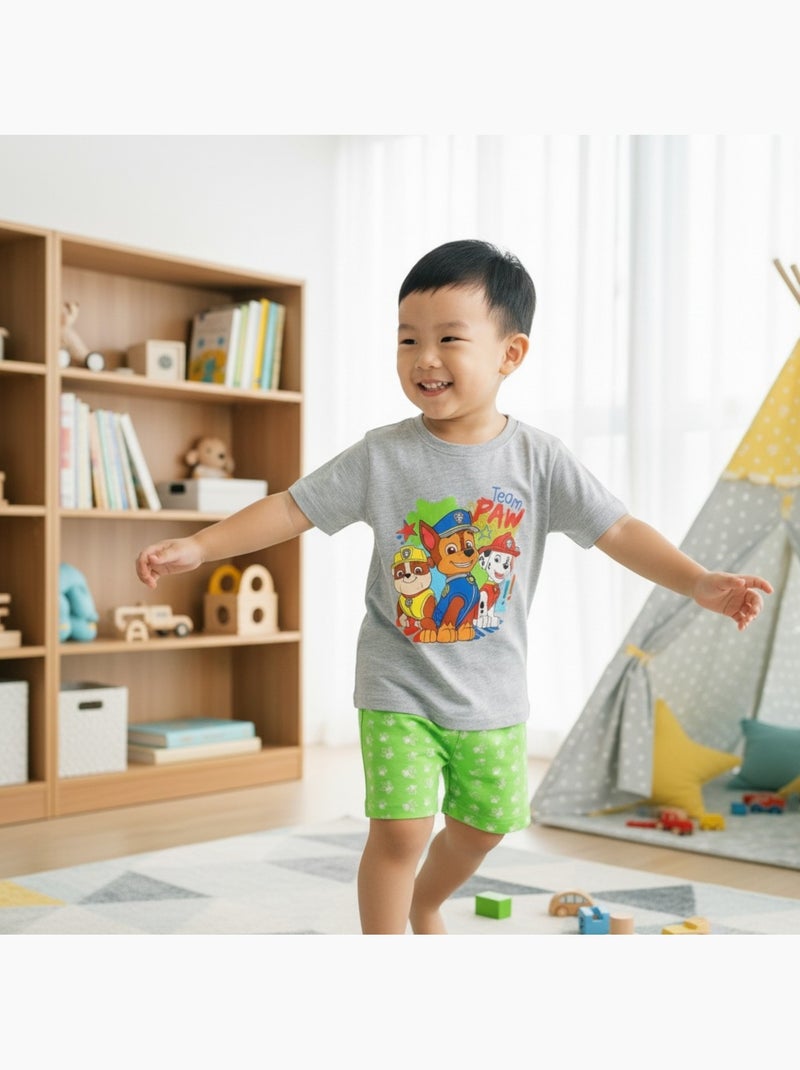 Paw Patrol - Conjunto de camiseta y short para niño Gris - Kiabi