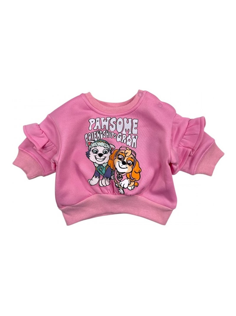 Paw patrol - conjunto de sudadera y pantalón estampados con volantes Rosa - Kiabi