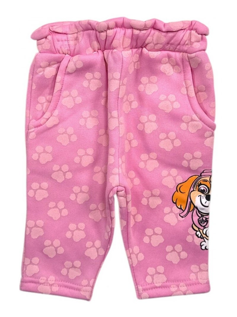 Paw patrol - conjunto de sudadera y pantalón estampados con volantes Rosa - Kiabi