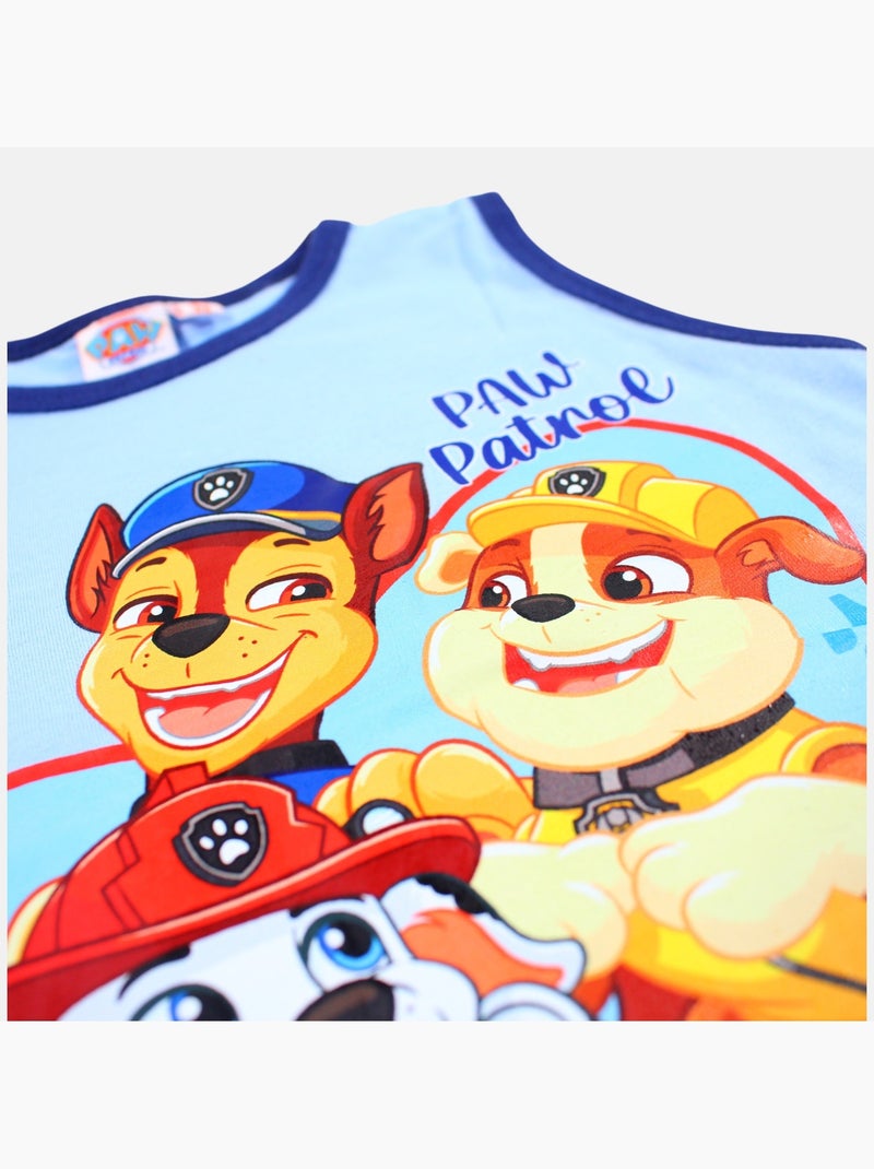 Paw Patrol - Conjunto niño Patrulla Canina camiseta sin mangas y pantalón corto Azul - Kiabi