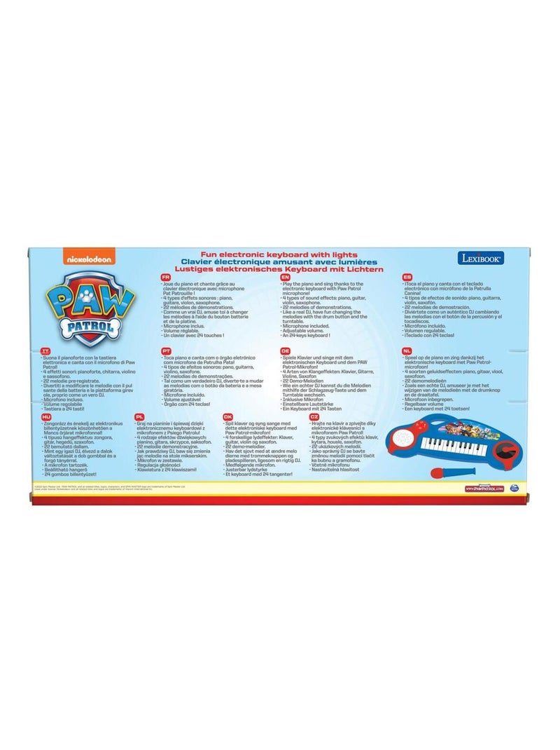 Paw Patrol divertido Teclado electrónico con luces Azul - Kiabi