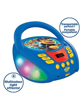 Paw Patrol Reproductor de CD Bluetooth con luces