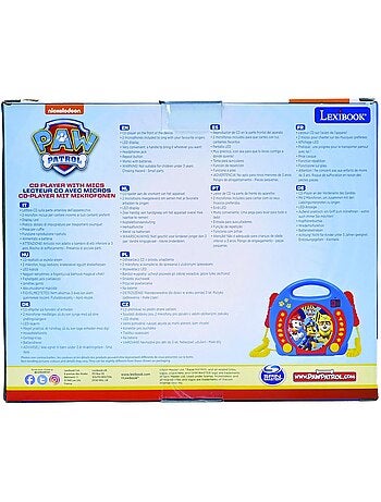 Paw Patrol Reproductor de CD puerto?til con 2 micr?fonos Sing Along