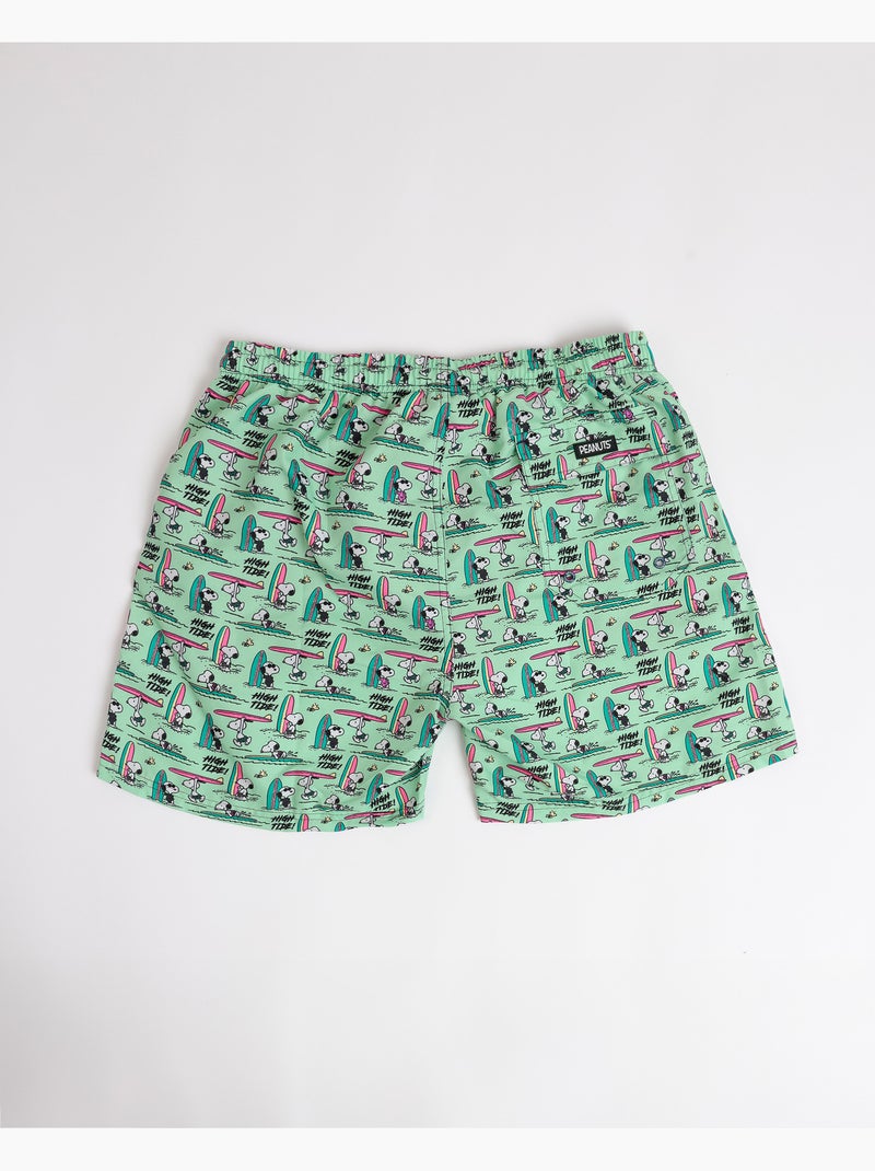 PEANUTS Bañador Snoopy High Tide Hombre Verde - Kiabi