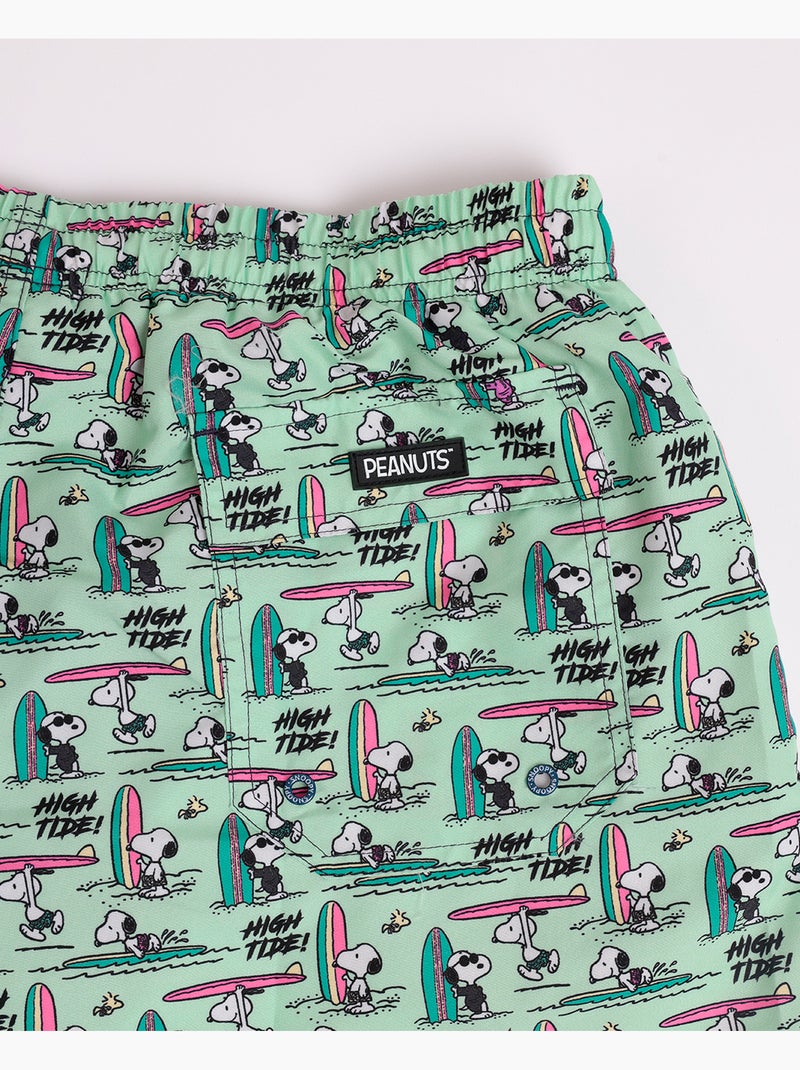 PEANUTS Bañador Snoopy High Tide Hombre Verde - Kiabi