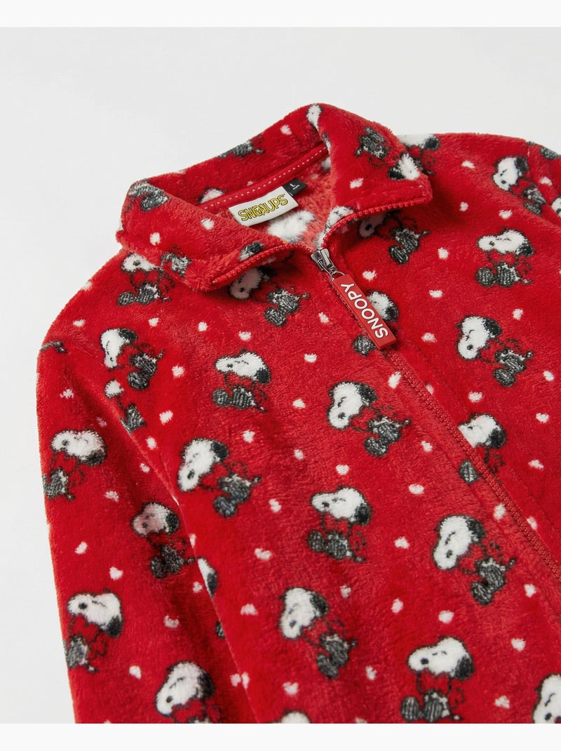 PEANUTS Bata Calentita Manga Larga Love Snoopy para Niña Rojo - Kiabi