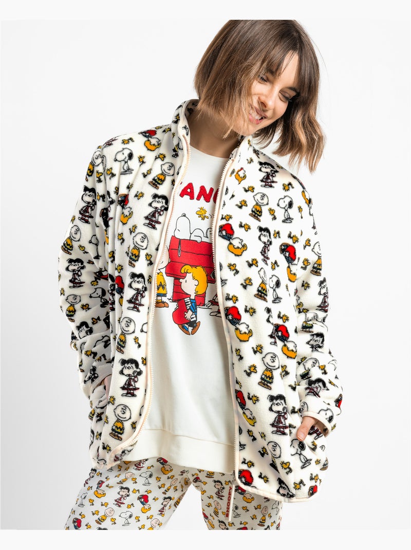 PEANUTS Bata Calentita Manga Larga Meet Up para Mujer Crudo - Kiabi