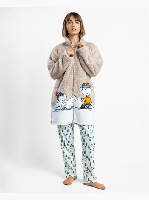 PEANUTS Bata Calentita Manga Larga Snoopy Mountain para Mujer - Kiabi