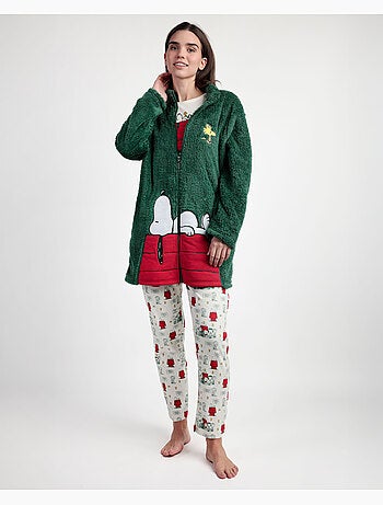 PEANUTS Bata Manga Larga Calentita Classic Peanuts para Mujer