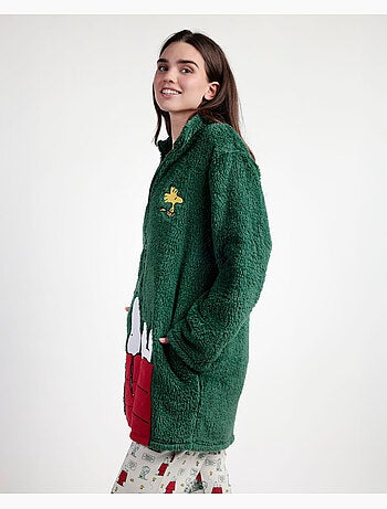 PEANUTS Bata Manga Larga Calentita Classic Peanuts para Mujer