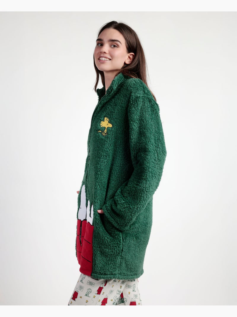 PEANUTS Bata Manga Larga Calentita Classic Peanuts para Mujer Verde - Kiabi