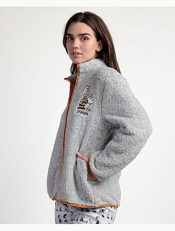 PEANUTS Bata Manga Larga Calentita Snoopy&Friends para Mujer