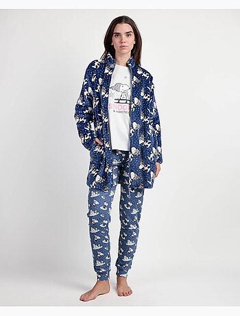 PEANUTS Bata Manga Larga Calentita Snow Drift para Mujer