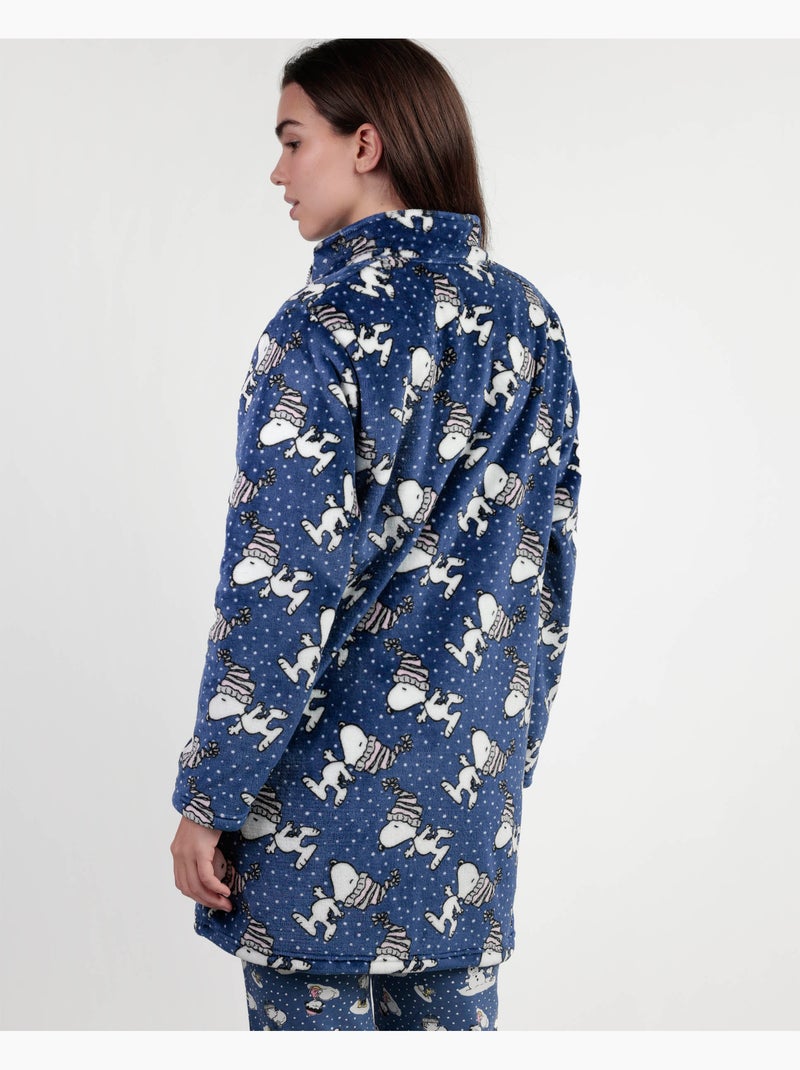PEANUTS Bata Manga Larga Calentita Snow Drift para Mujer Azul - Kiabi