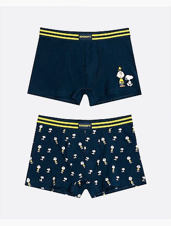 PEANUTS Calzoncillo/Bóxer Charlie & Snoopy para Hombre, (Caja de 2 unidades)