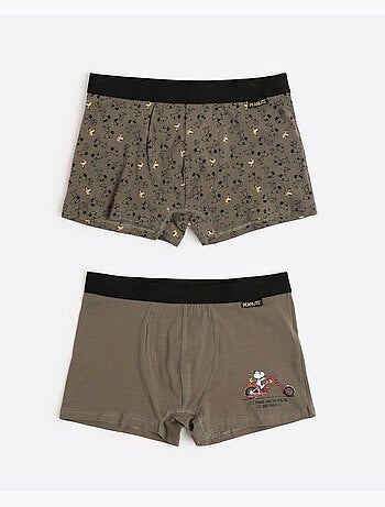 PEANUTS Calzoncillo/Bóxer No Rules Snoopy para Hombre, (Caja de 2 unidades)
