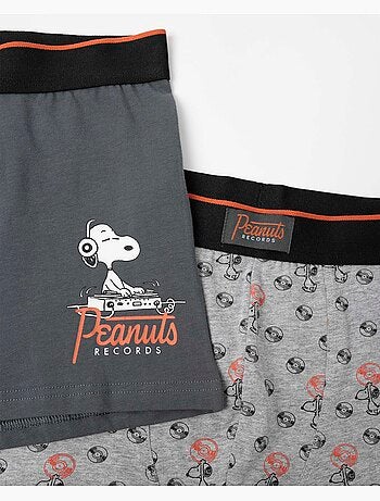 PEANUTS Calzoncillo/Boxer Peanuts Records para Hombre, (Caja de 2 unidades)