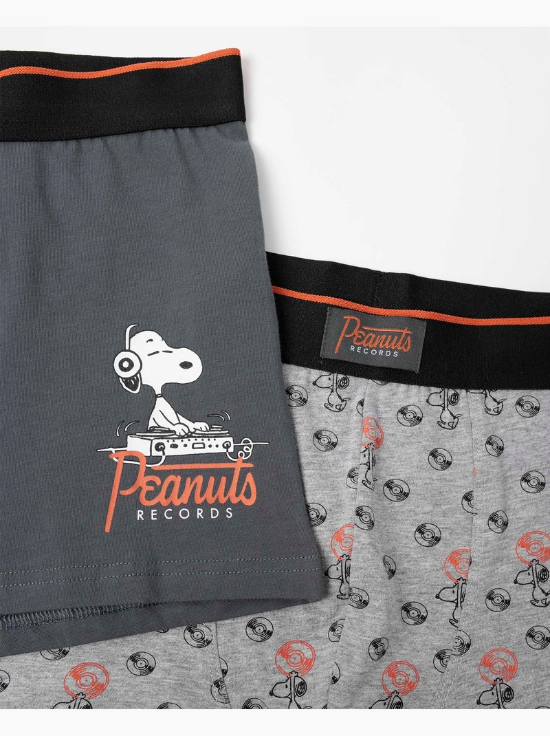PEANUTS Calzoncillo/Boxer Peanuts Records para Hombre, (Caja de 2 unidades) Multicolor - Kiabi
