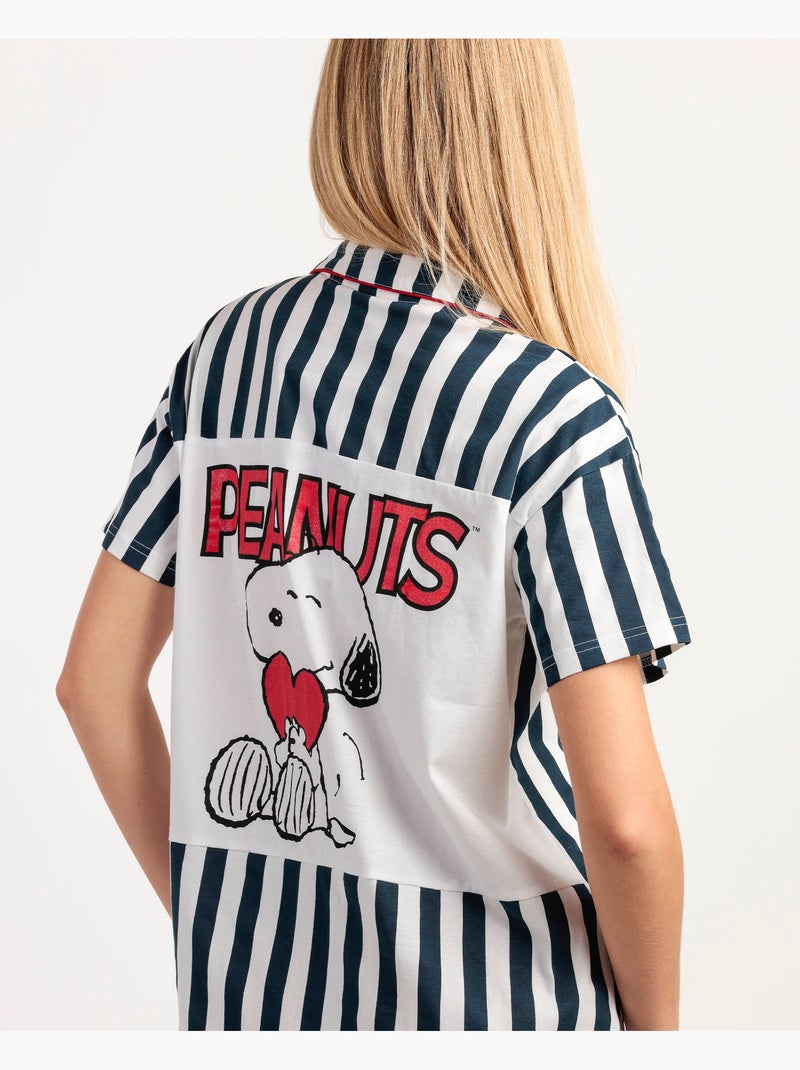 PEANUTS Camisola Manga Corta Love Sailor para Mujer Azul marino - Kiabi