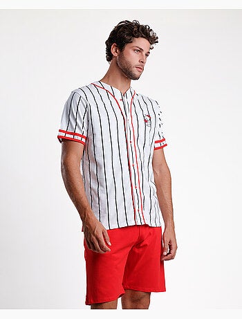 PEANUTS Pijama Abierto Manga Corta Snoopy Strike para Hombre