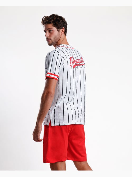 PEANUTS Pijama Abierto Manga Corta Snoopy Strike para Hombre - Kiabi